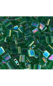 Miyuki tila 5x5mm beads - Transparent green ab TL-179